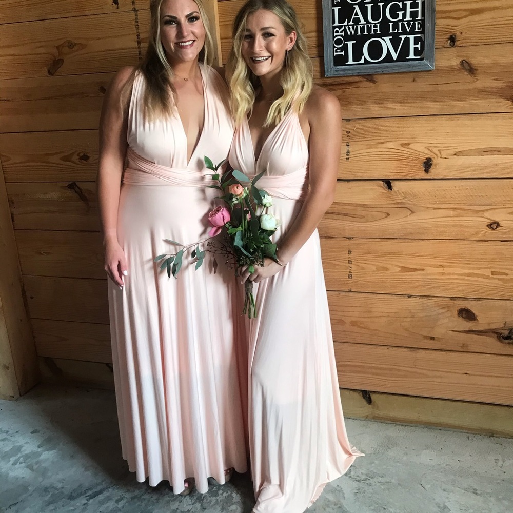 Pink long dress